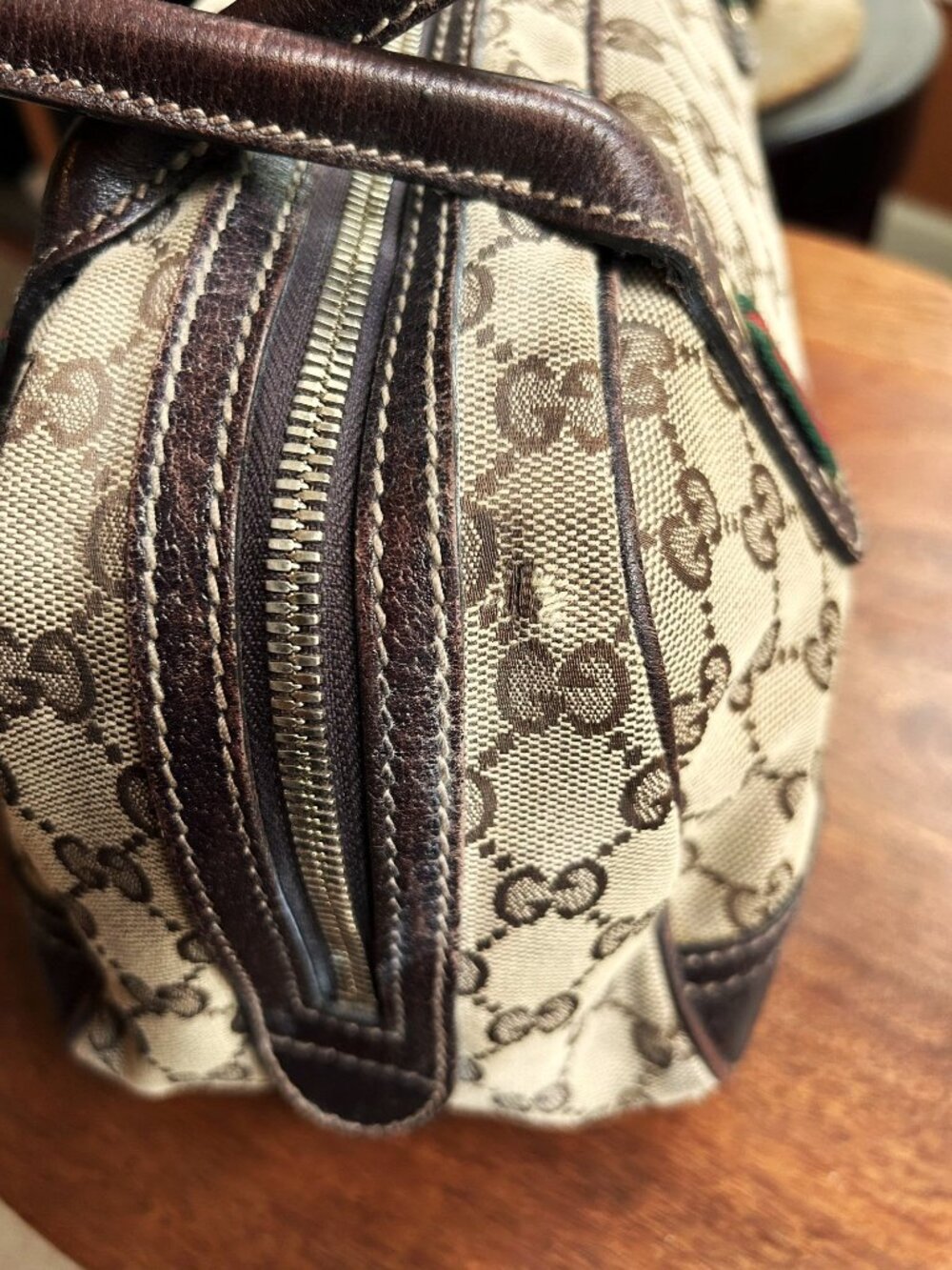 GUCCI GG Princy Boston Bag, Tan, Brown - Picture 15 of 16